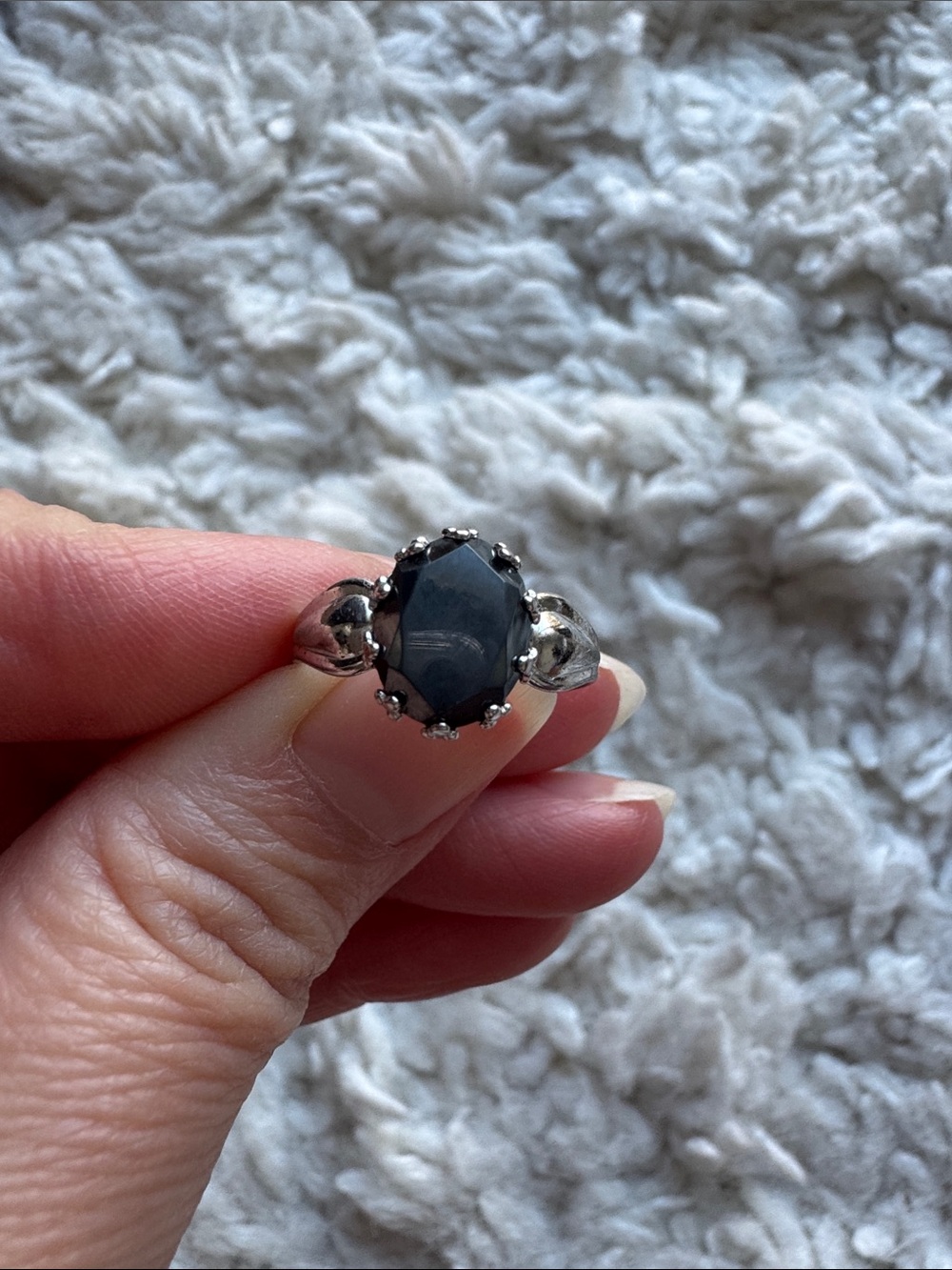 Sterling Hematite‎ Style Ring